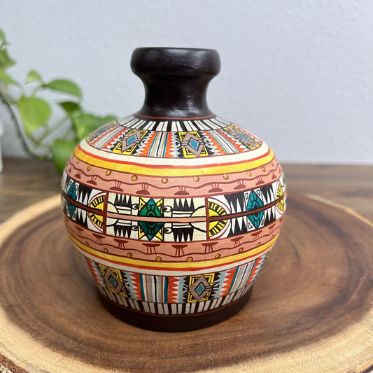 Tribal Art Peruvian Pottery Vase