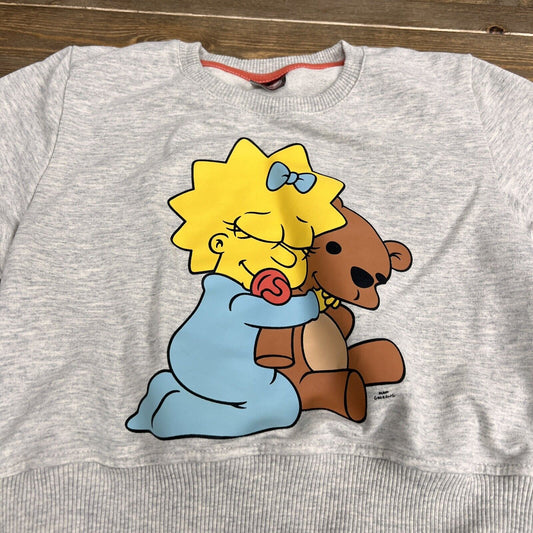 Girls Hoodie The Simpsons Lisa Simpson Gray Sz 14 See Measurements