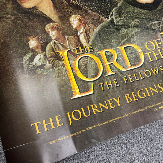 2001 L.O.T.R. The Fellowship of the Ring Large Banner Poster 3' x 4'