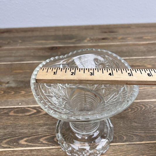 Vintage McKee Glass Concord Punch Bowl Stand, Vase, Candle Holder