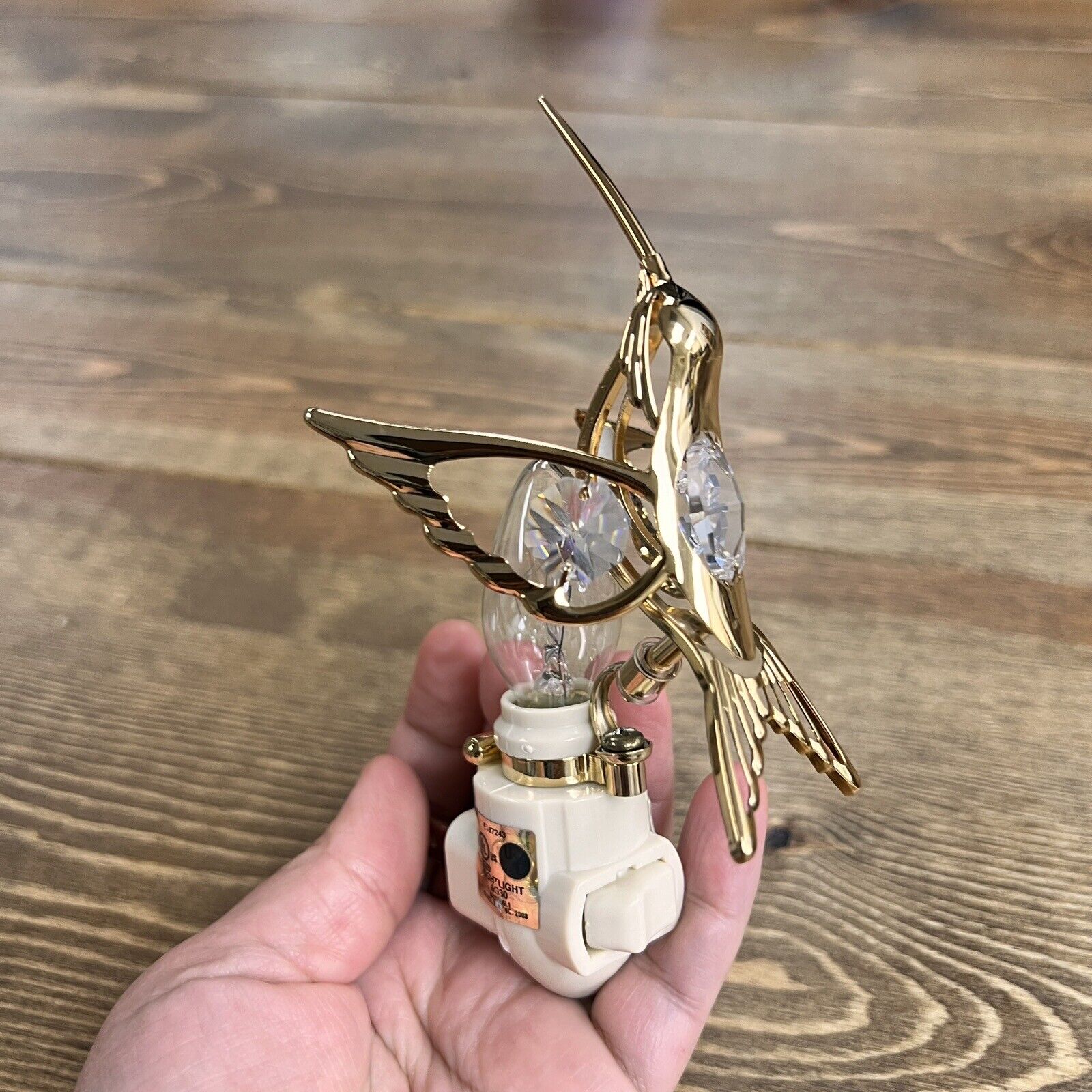 Night Light Hummingbirds gold Color Austrian Mascot 1996