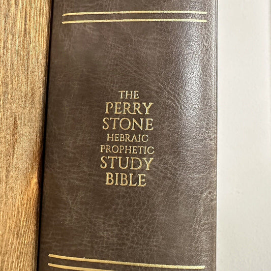 The Perry Stone Hebraic Prophetic Study Bible Old Testament Chestnut KJV Leather