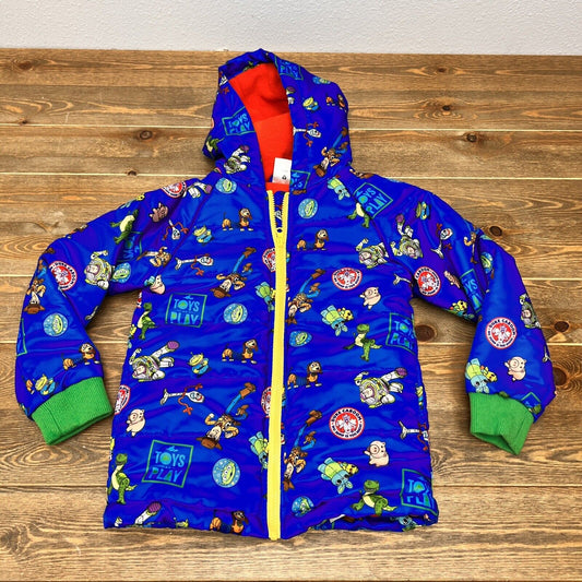 Disney Coat Toy Story Kids Winter Blue Jacket Size 5 / 6