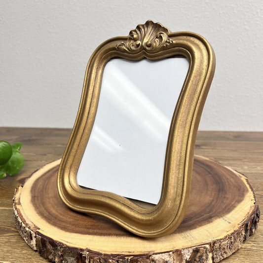 Vintage IIC 9x6 Photo Picture Frame Gold Ornate Faux Gold Made in USA