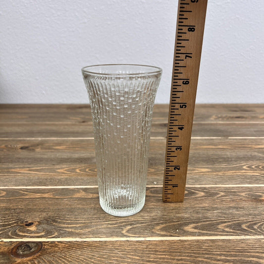 Vintage Jeanette Finlandia Ice Tree Bark Clear Flared Rim Tumbler Glass Repl