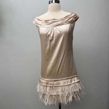 Marciano Cele Feather Fringe Dress Sz M Party Dress