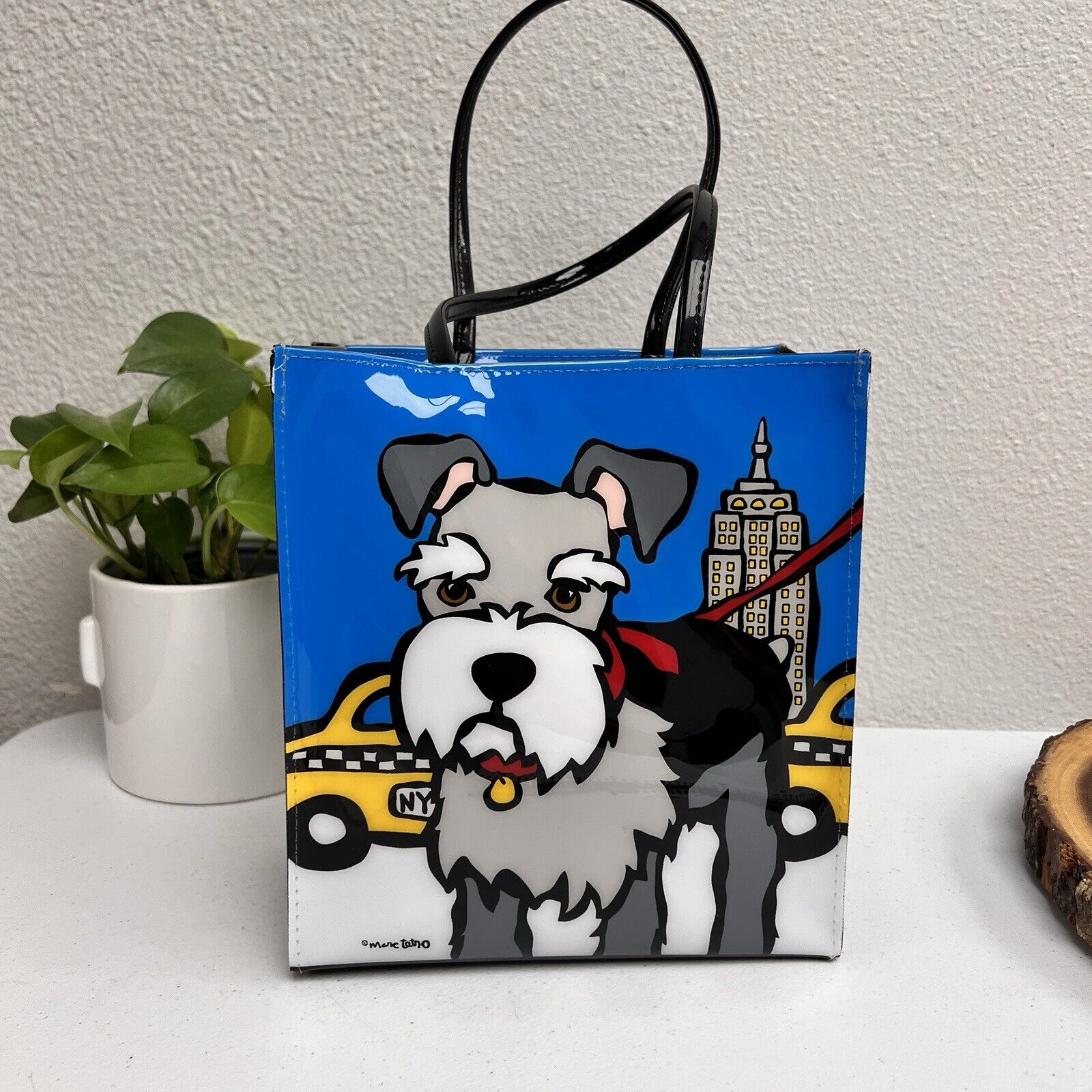 Marc Tetro New York exclusive tote bag with schnauzer dog