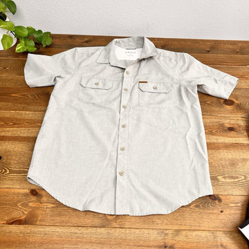 Orvis Beige Pocket Men's Short Sleeve Button Up Shirt Size M