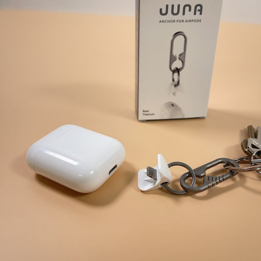 Jura Anchor for Apple AirPods (NOT AirPods Pro Compatible) Titanium Keychain New