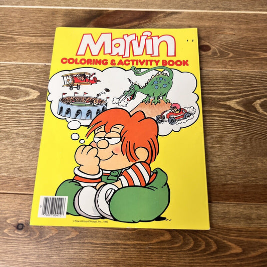 Marvin Coloring Book Rare UNUSED 1982 Collector’s Vintage Activity Book