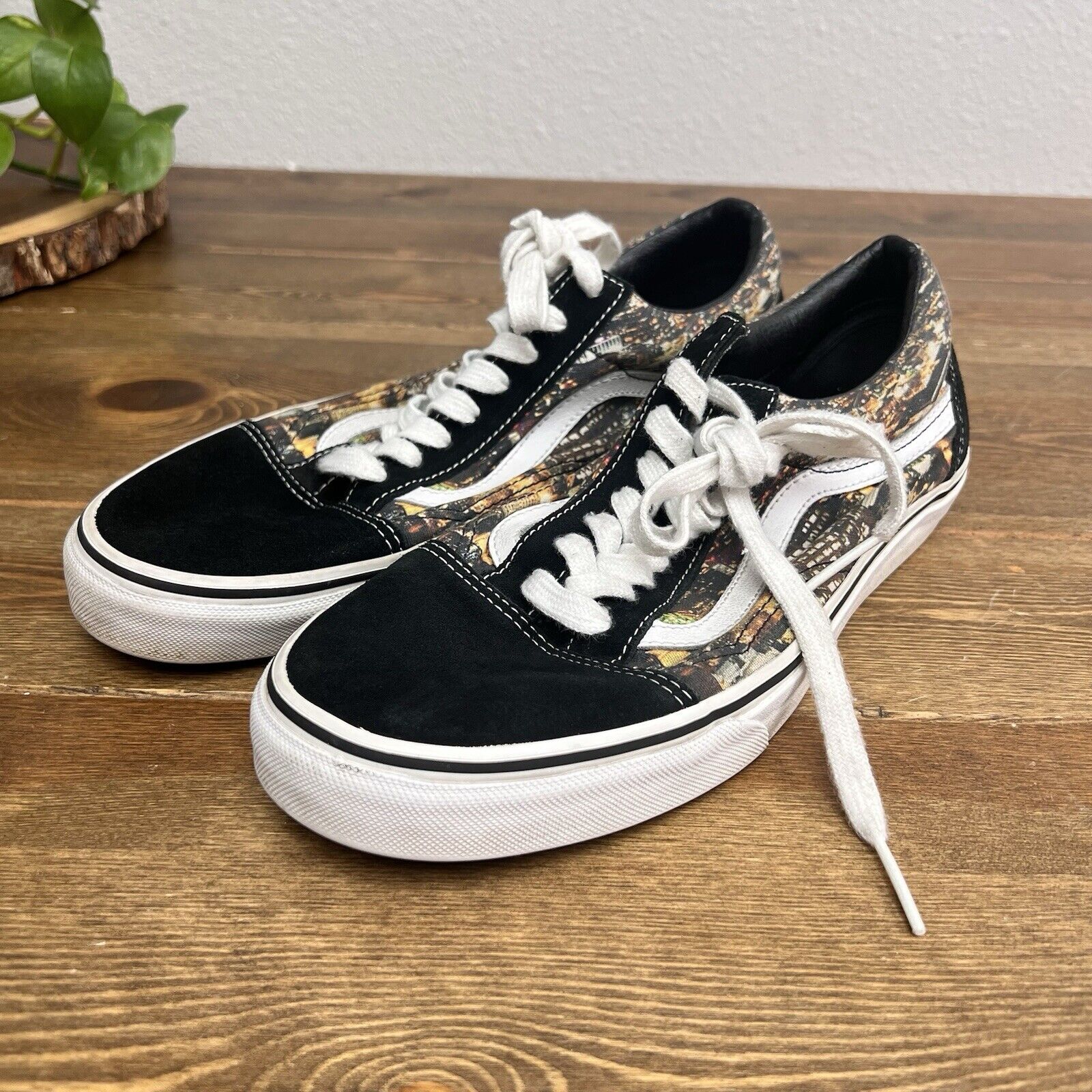 VANS Authentic Old Skool Camo & Black Dream Unisex M 9/ W 10.5