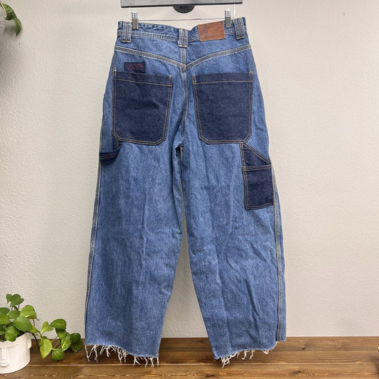 GOOUCH Rare 1980’s High Waisted Wide Leg Button Fly 32 x 29 Baggy Denim Jeans