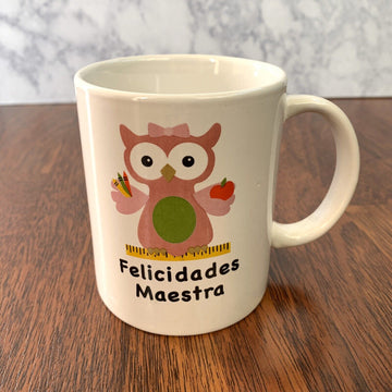 “Felicidades Maestra” Coffee Mug for Teachers in Spanish Español Class - Gibson