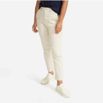 Everlane The Slim Leg Crop Regular Pants Beige Size 00