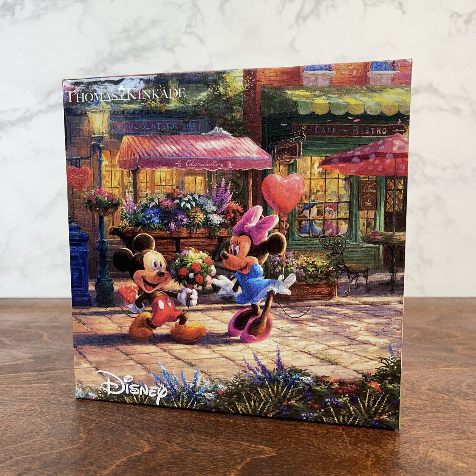 Disney Thomas Kinkade Mickey & Minnie Sweetheart Cafe 750 Piece Puzzle