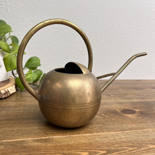 Vintage Solid Brass Watering Can