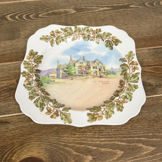 Royal Doulton Old English Inns Square Plates 7 3/4" The Peacock The Crab Inn 5