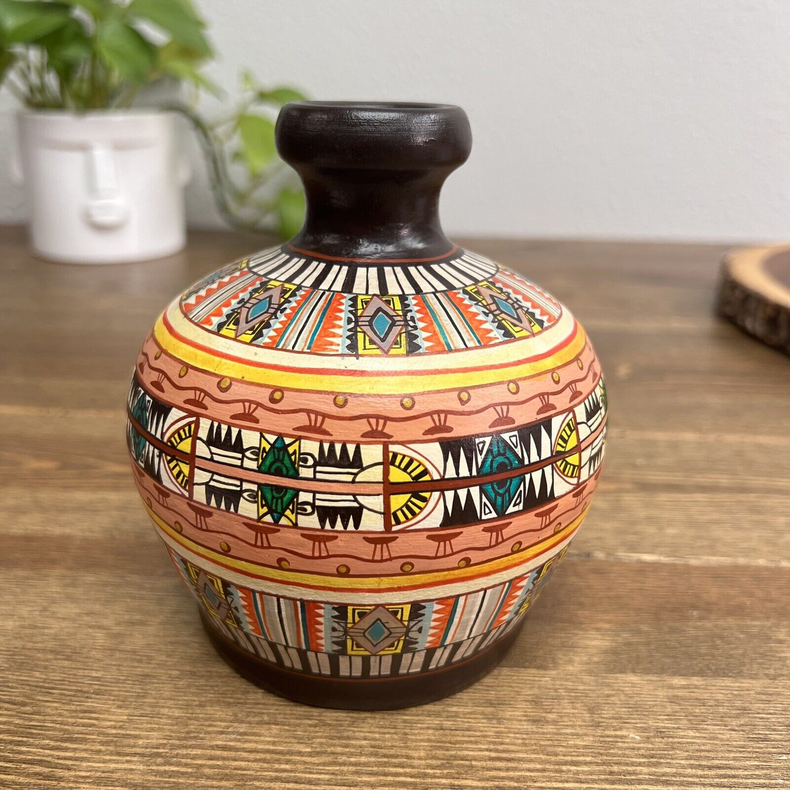 Tribal Art Peruvian Pottery Vase