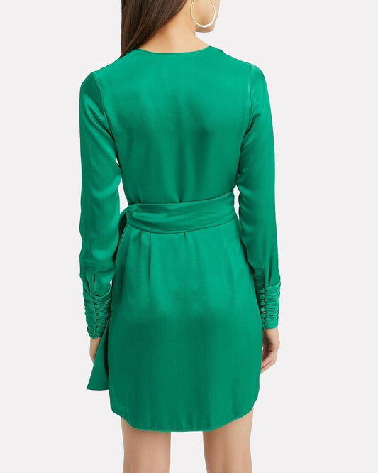 ALEXIS Komosa Emerald Wrap Mini Dress Size Med