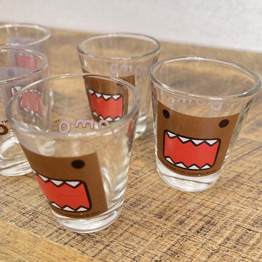 6 DOMO KUN  SHOT GLASSES GLASS DOMOKUN sake wine beer kampai