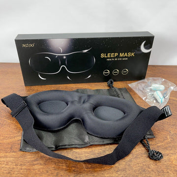 3D Contoured Eye Cup Sleeping Mask with Travel Bag & Ear Plugs SLEEP MASK