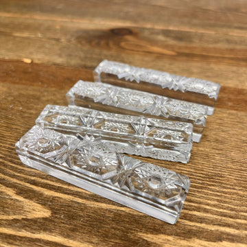 Vintage Crystal Knife Rest West Germany Set of 4