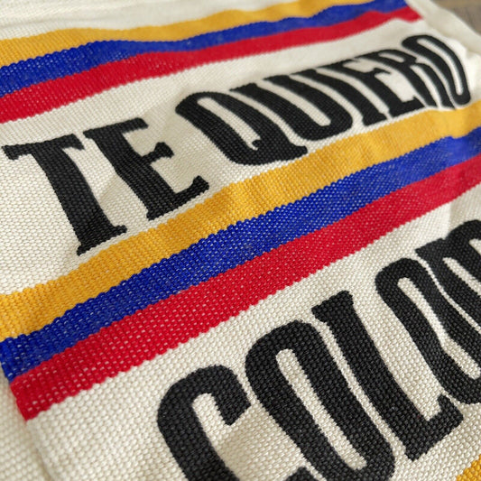 Te Quiero Colombia Souvenir Cloth Bag Purse Tote Shoulder Strap Zippered