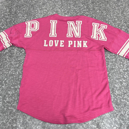 PINK Victoria's Secret Women's Varsity Crew Sweatshirt Long Sleeve Size Small