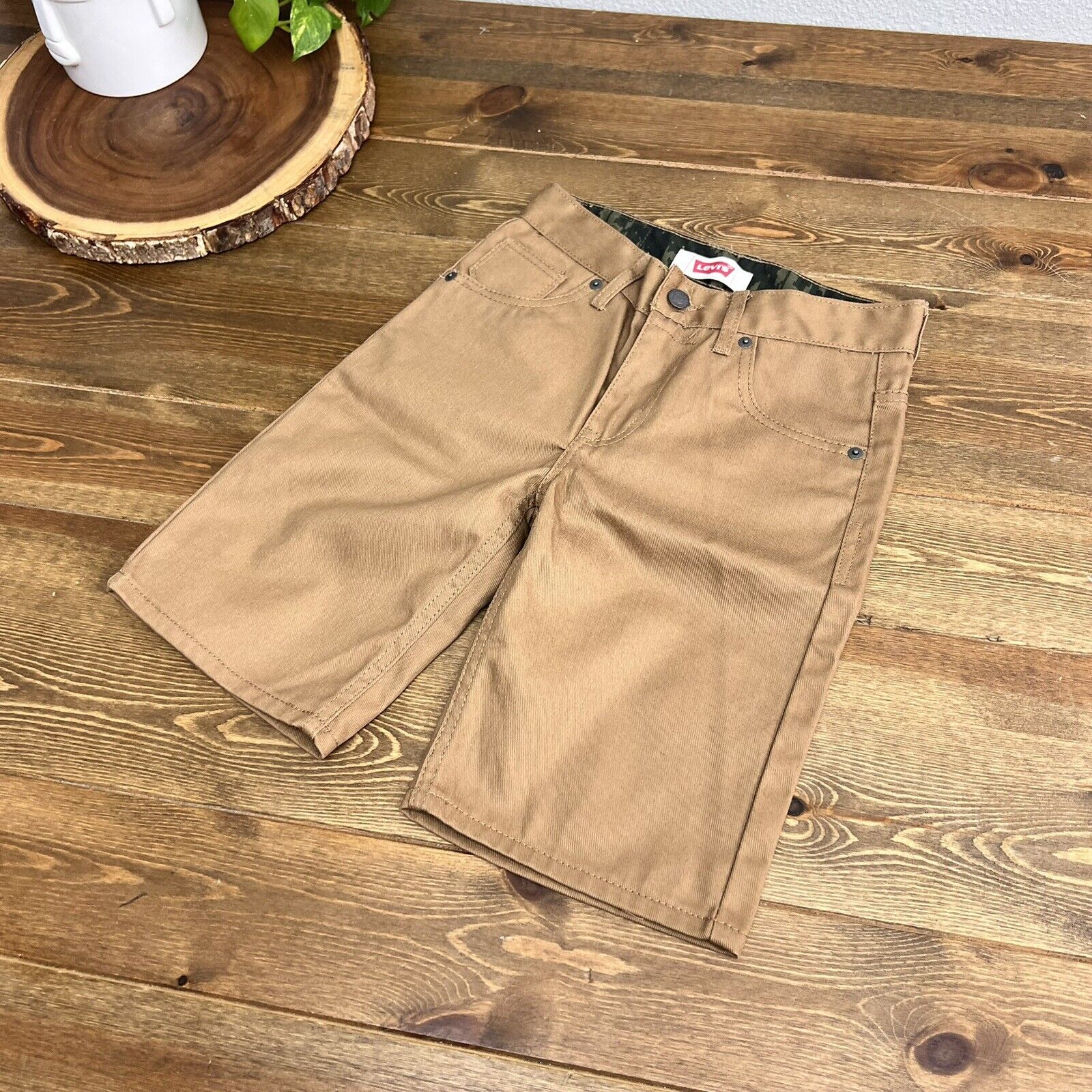 Levis Boys Brown Denim Shorts Sz 8R