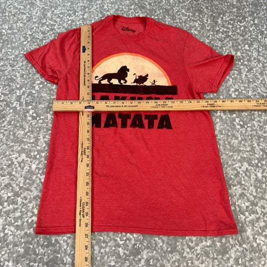 Disney Lion King Red Heather T-Shirt Hakuna Matata Sunset Logo. Sz Medium