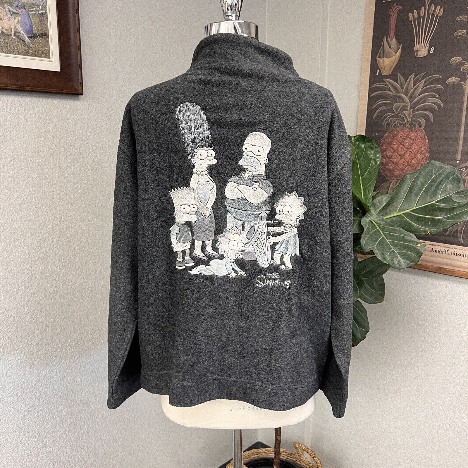 Vintage Homer Simpson Sweatshirt Full-Zip by Emmanuel Schvili sz M