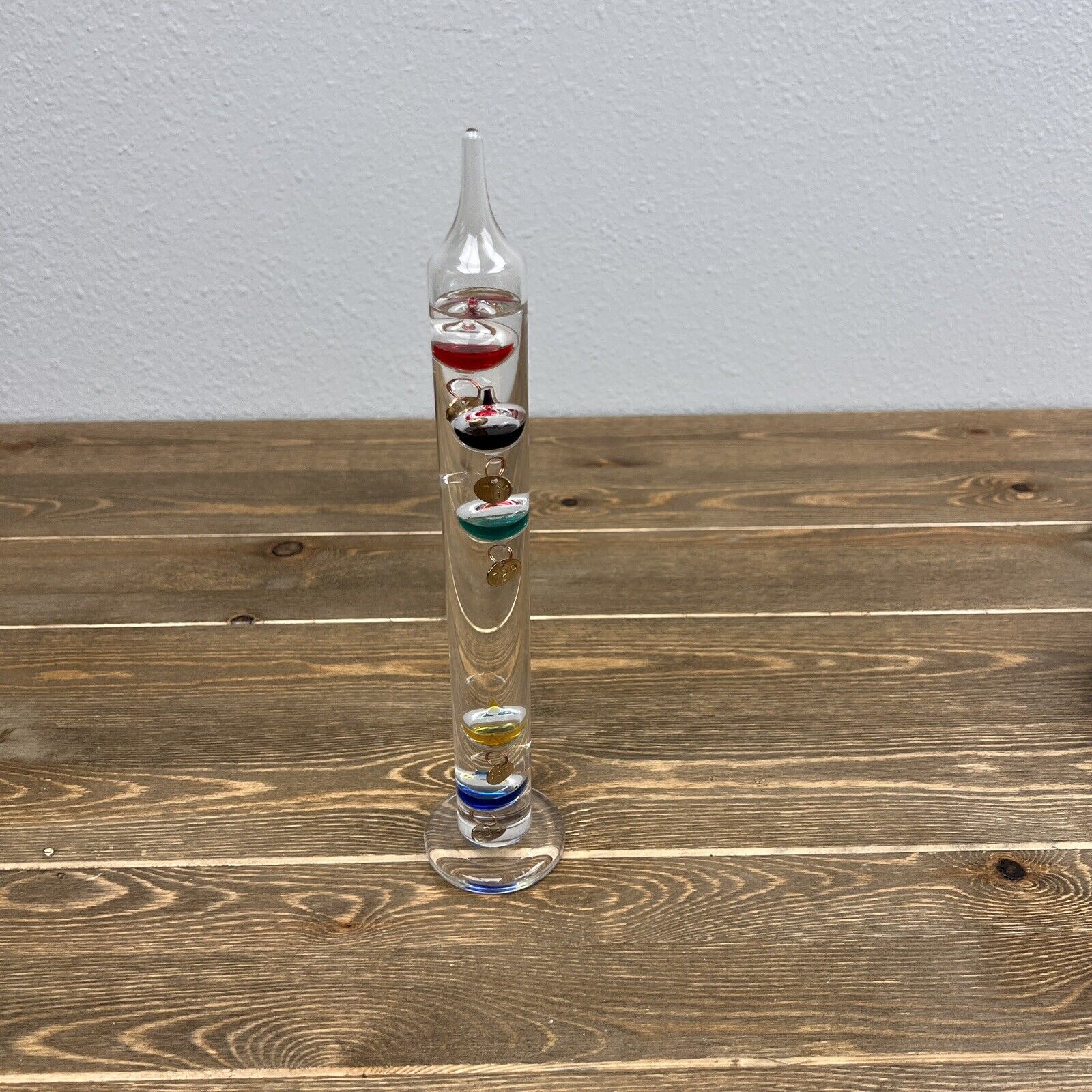 12" Tabletop Galileo Thermometer With Colorful Temperature Markers