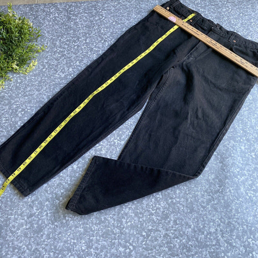 Vintage Levis 550 Black Relaxed Fit Jeans USA Made Measures 40 X30