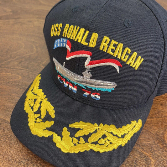 USS Ronald Reagan CVN-76 Supercarrier Blue Adjustable Strap Hat US Navy USN