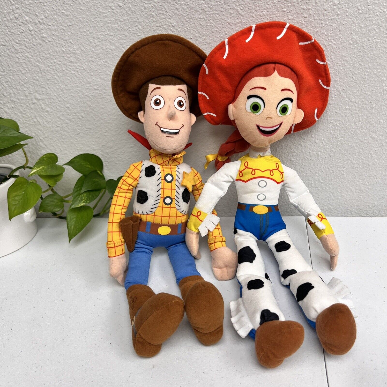 Disney Store Authentic Toy Story Sheriff Woody and Jessie Stuffed Plush