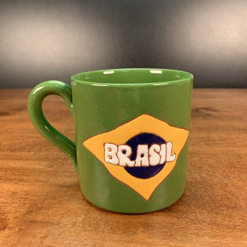 Brazil 3.5” Retro Coffee Mug Cup in Green