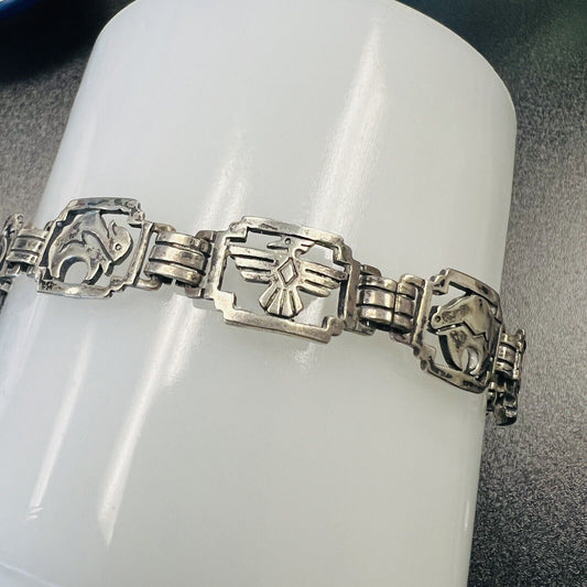 Vintage Shube's Manufacturing Southwest Shop Silver Bracelet