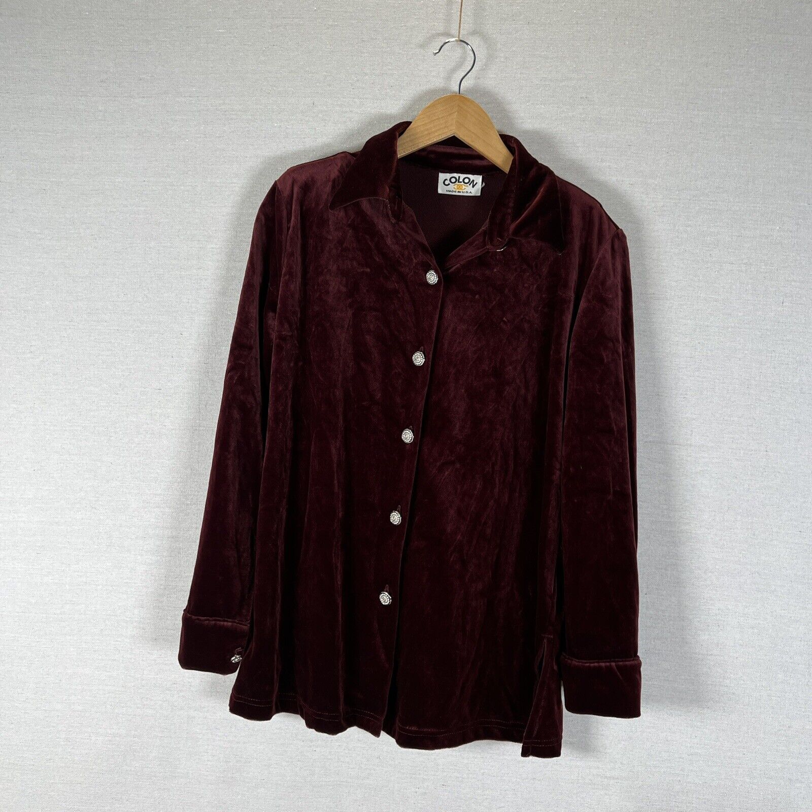 Colon made in USA Women’s size M Velvet Blouse