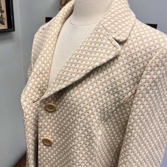 Ann Taylor Loft Beige Wool-blend Pea Coat Womens 12 Petite