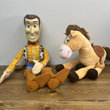 Disney PIXAR Toy Story Giant 29" WOODY Plush Doll Rare Collectable & Horse