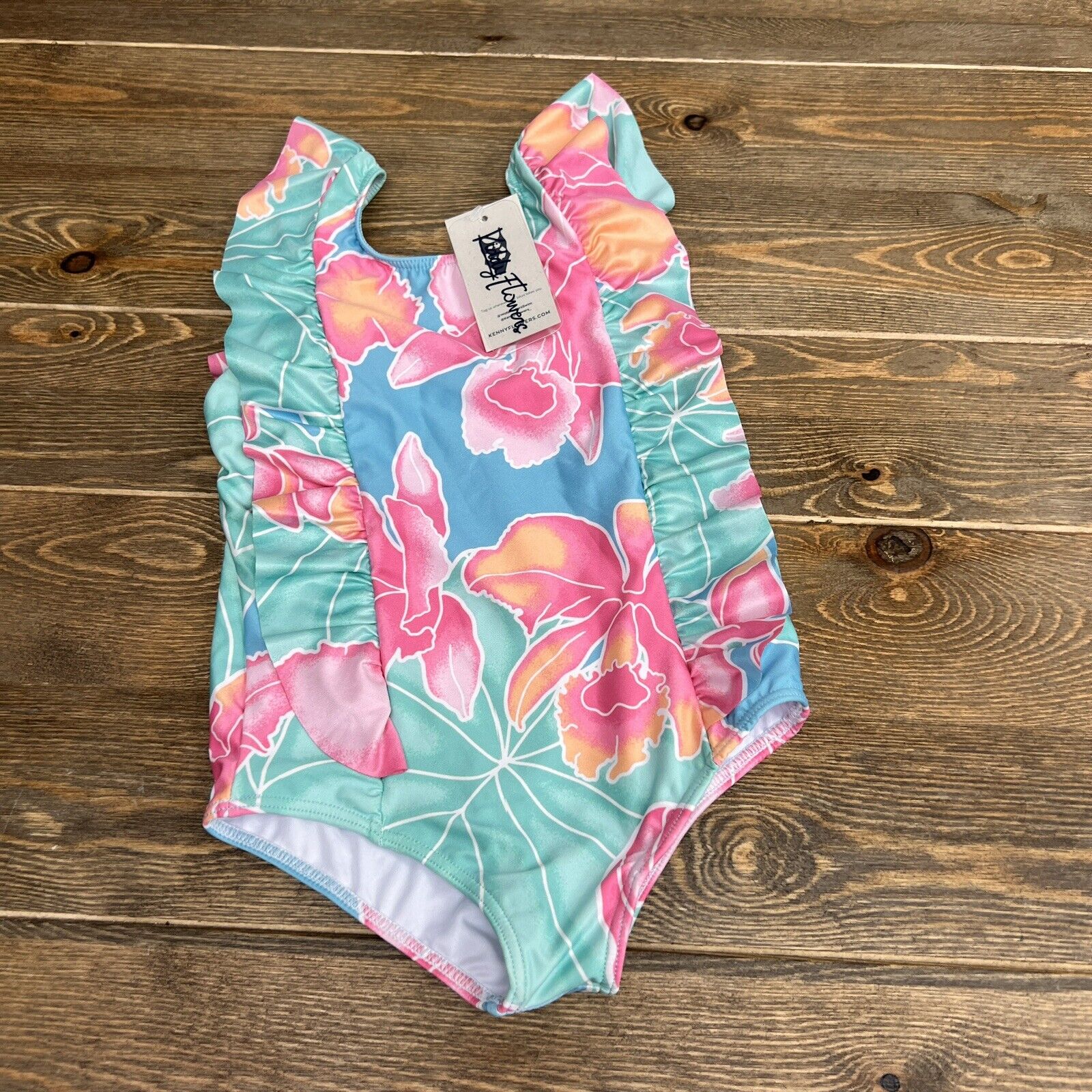 Kenny Flowers Kiddy Flowers Maui Girls One Piece Size 4T Kids