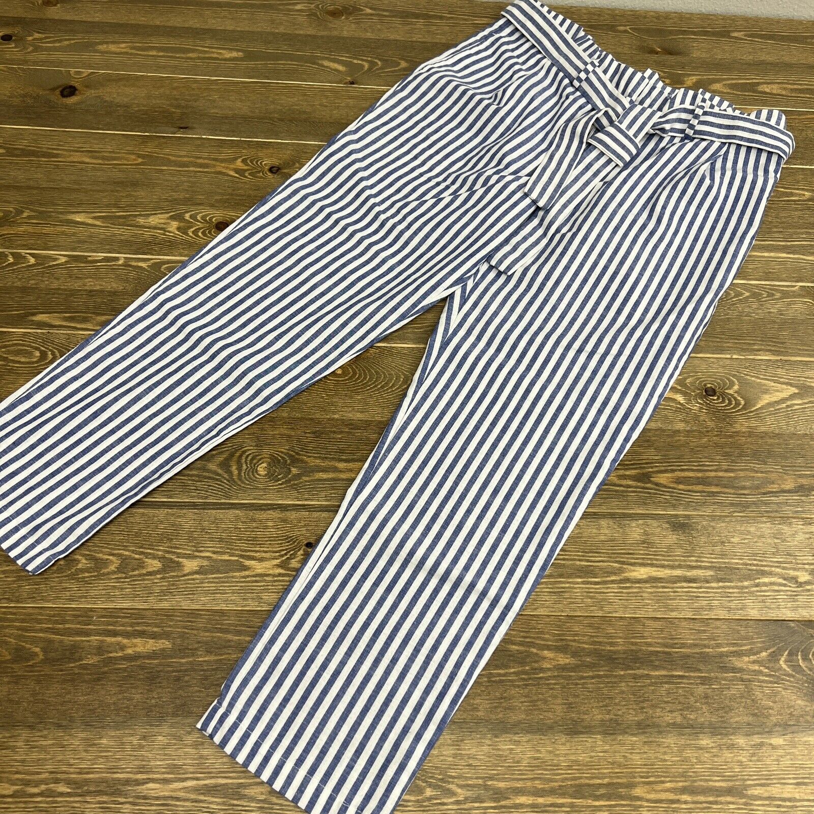 Love Tree Blue And White Striped Pants Women's Size Med