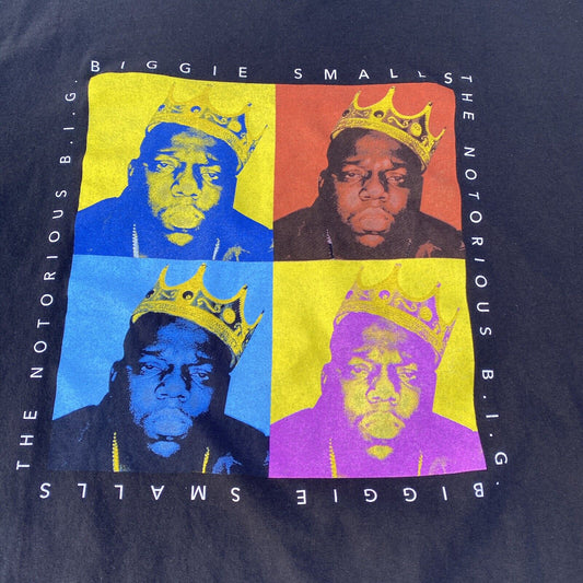 THE NOTORIOUS B.I.G Size 3XL Biggie Smalls Pop Art Graphic T-Shirt Black