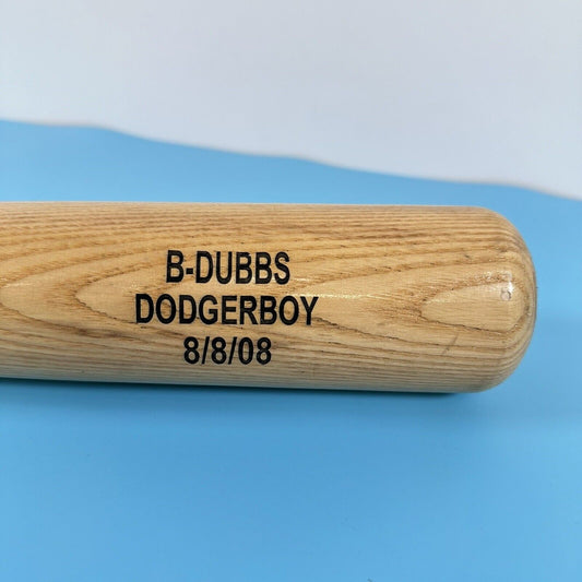 Rawlings Adirondack B-DUBBS Dodgerboy 33” Wood Dodgers Collectors Bat 8/8/2008