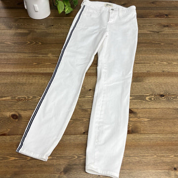 Lagence Womens Skinny Pants Jeans White Mid Stretch USA Made 24