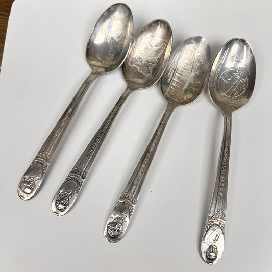 Rogers Manufacturing Co Presidential Collectible Silver Spoons Set of 4