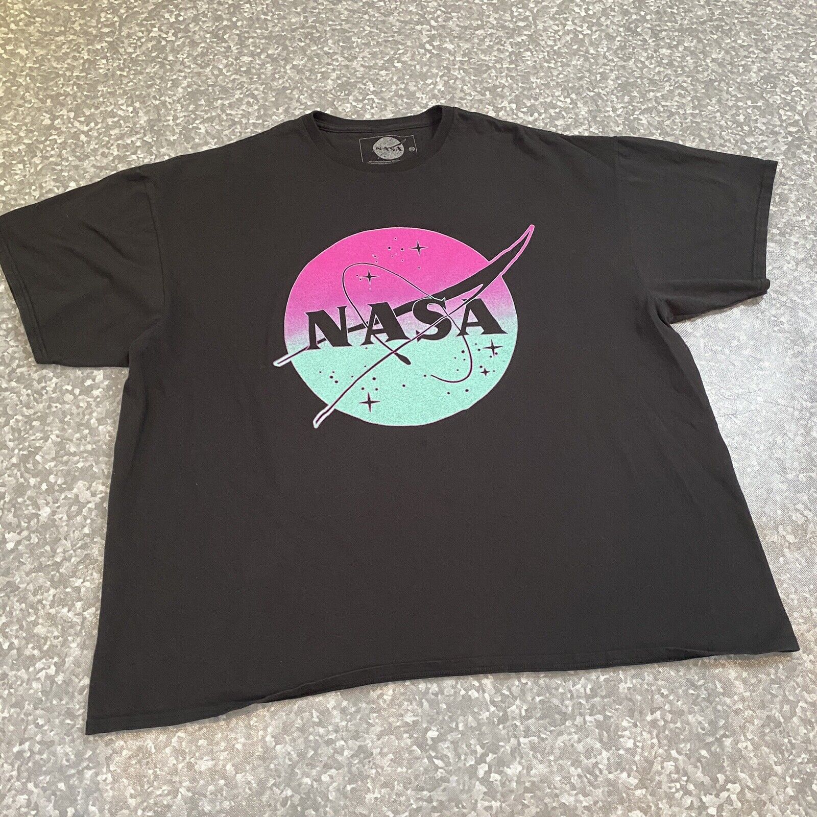 NASA Hyper Space Adult T Shirt Neon  Size 3XL