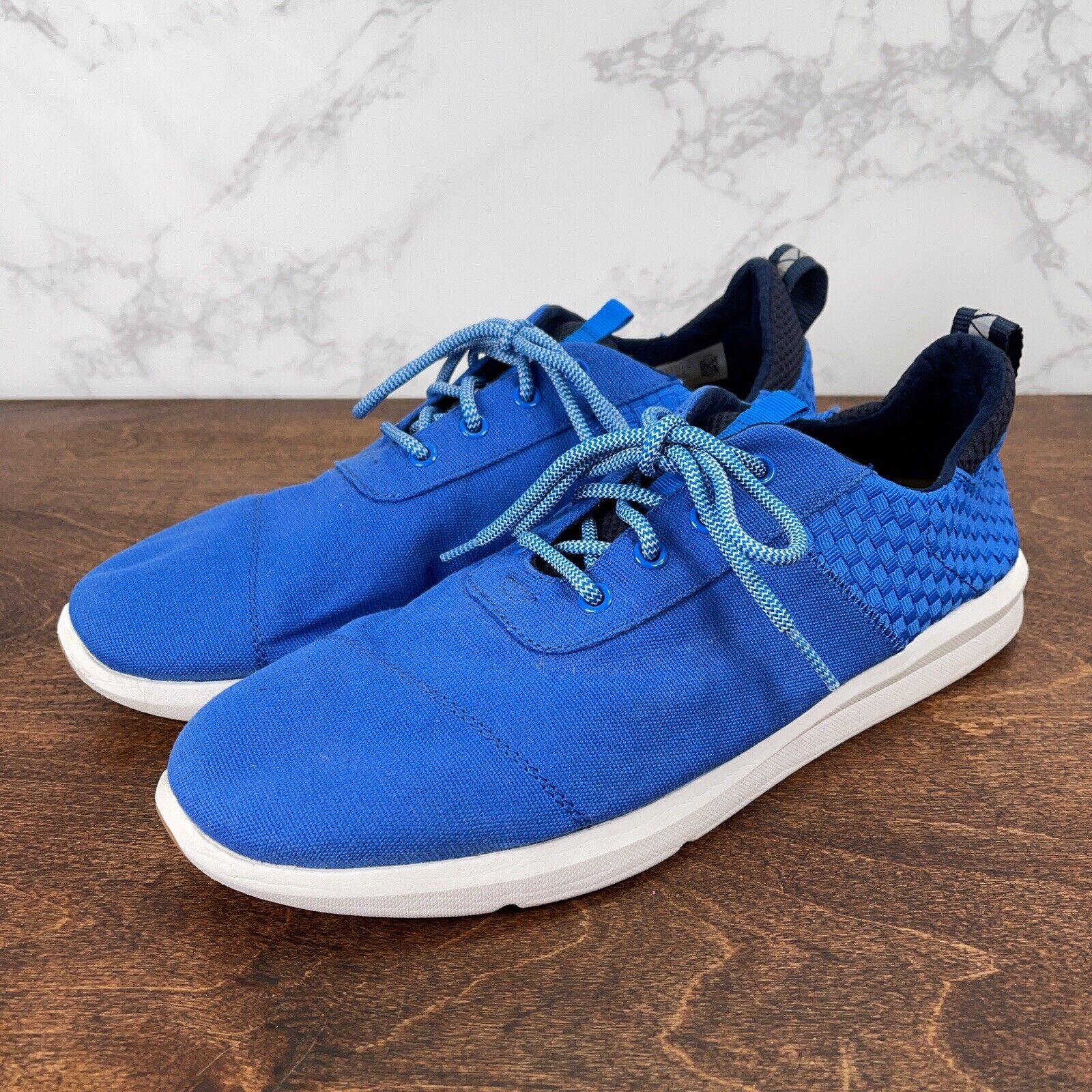 Toms Lace Up Running Shoes Size 12 Blue