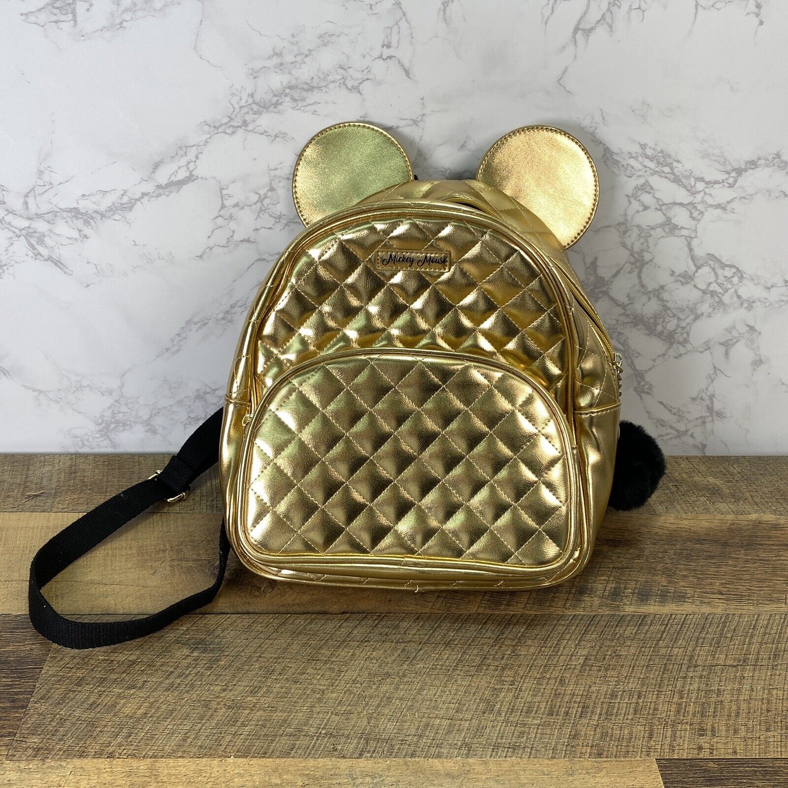 Disney's Mickey gold 90th ann. Quilted  Backpack