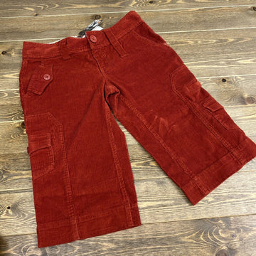 Girls Billabong  Red Corduroy Size 1 Bermuda